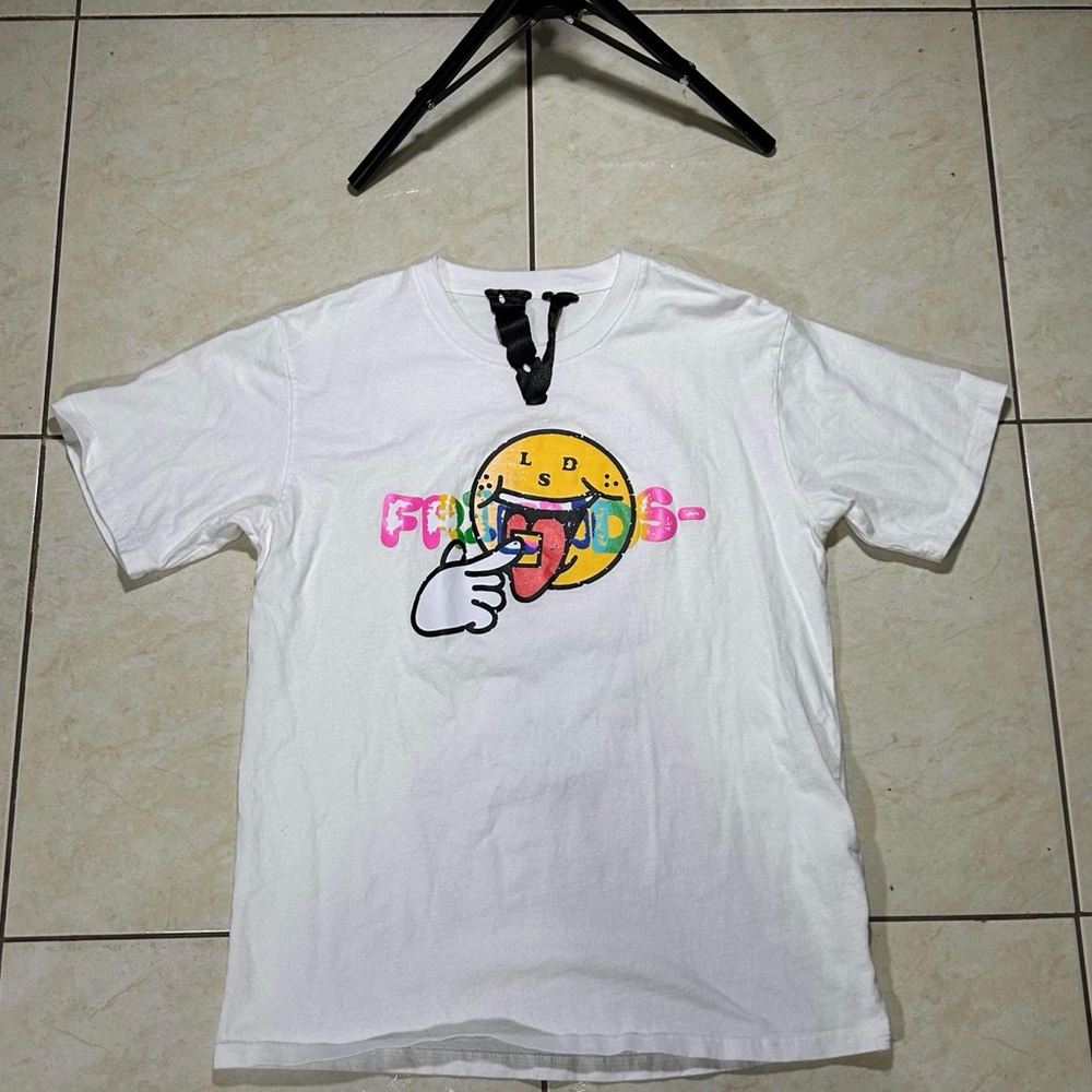 Lsd x V VLONE Short Sleeves T-shirt Color White Sz XL Friends